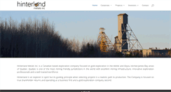 Desktop Screenshot of hinterlandmetals.com