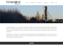 Tablet Screenshot of hinterlandmetals.com